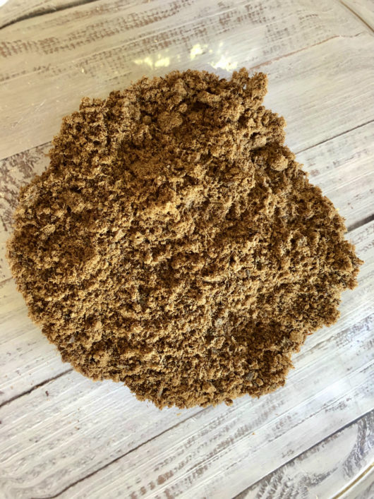 Dried bison meat ground into a powder